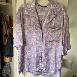 Zara Satin Button Down